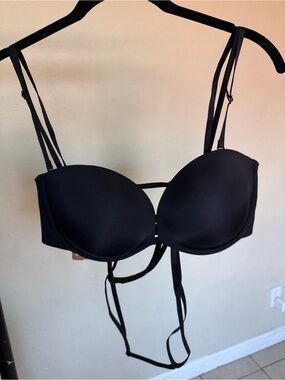 NEW SKIMS Multiway Strapless Underwire Bra Onyx Black 34DDDD NWT